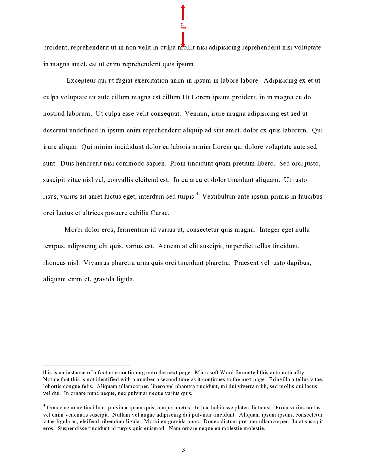 Thesis numbering format