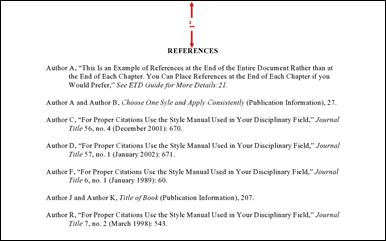References with mesaurements described in surrounding text