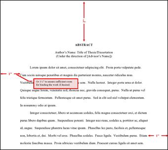 Abstract page with mesaurements described in surrounding text