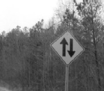 Wrong-Way Directional Sign